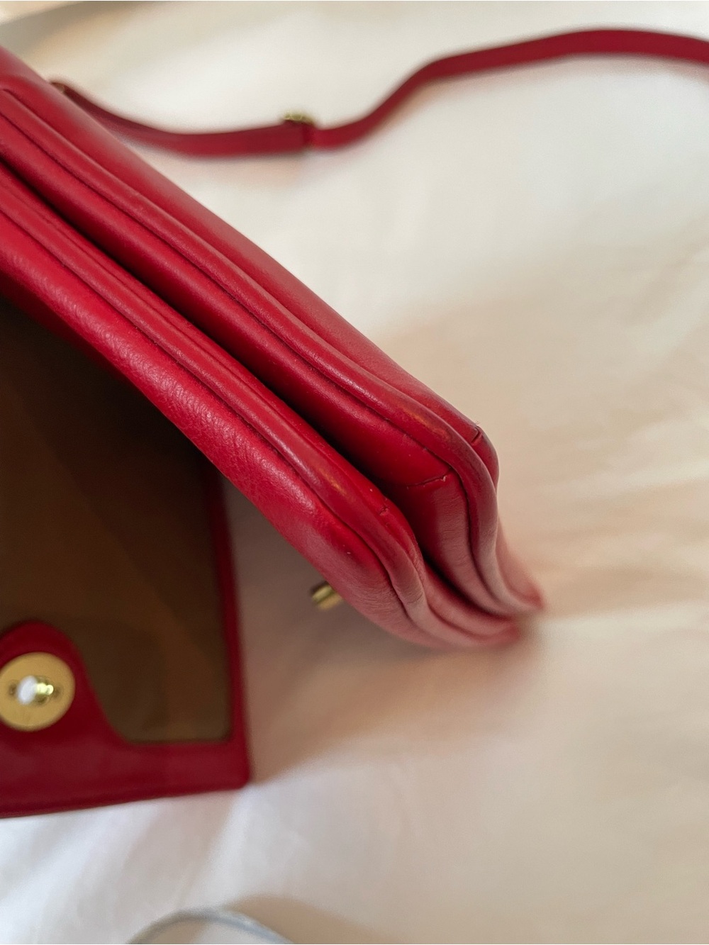 J. Crew Red Leather Crossbody Bag - Picture 6 of 10